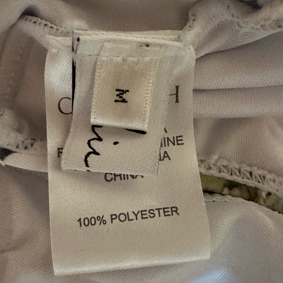 NWOT LACE-UP BACK TROPICAL PALM RUFFLE SWIMSUIT new without tags - Picture 3 of 5